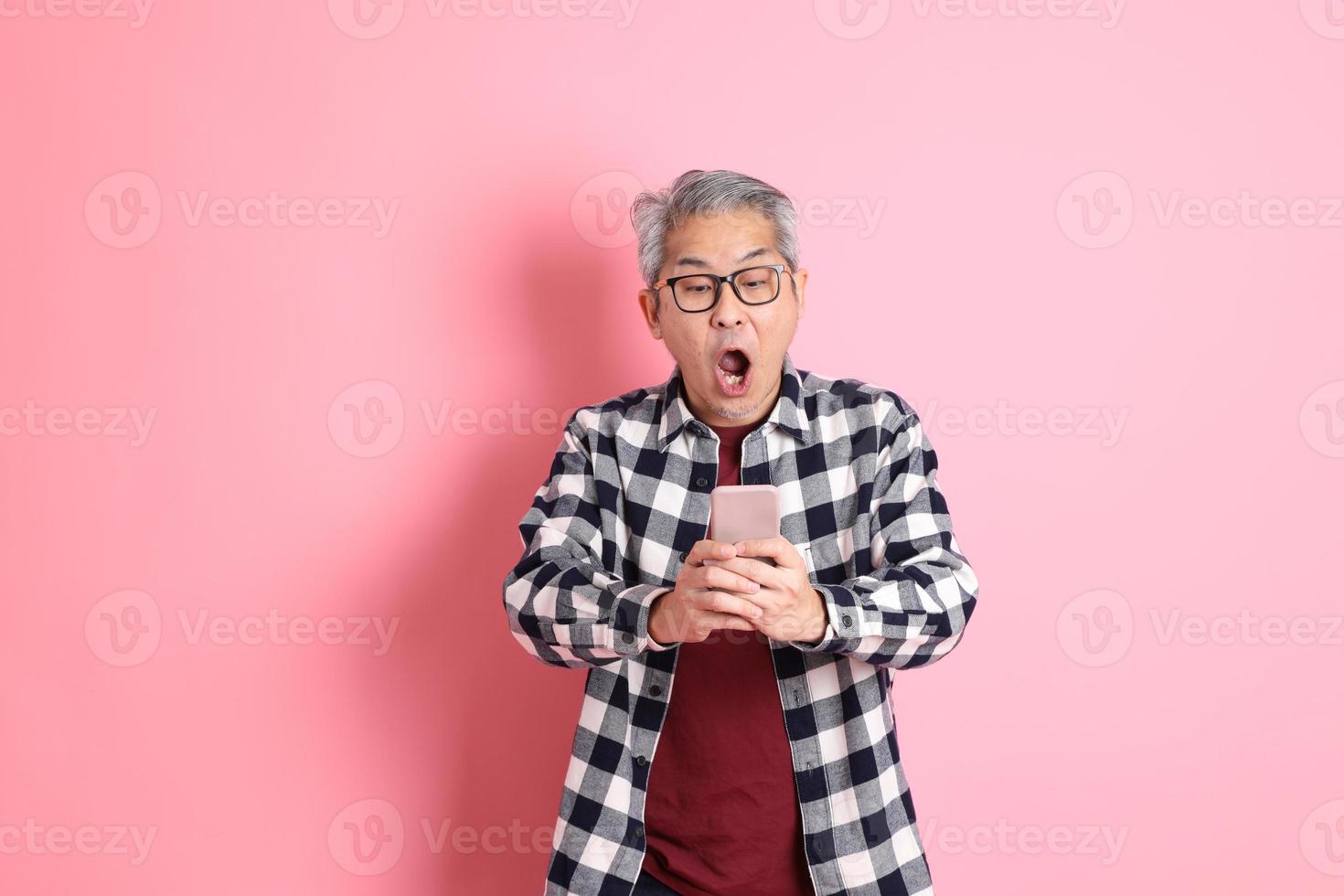 Asian Man on Pink photo
