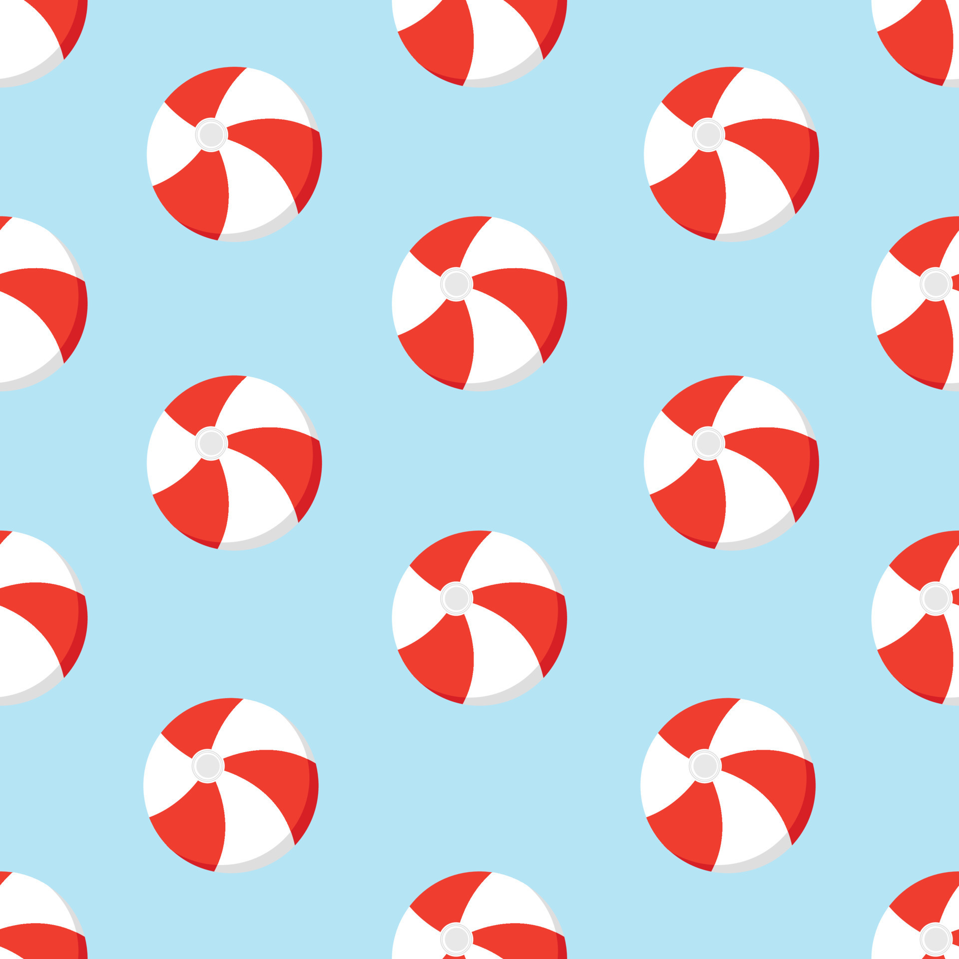Beach ball seamless pattern on blue background. 13428304 Vector Art at