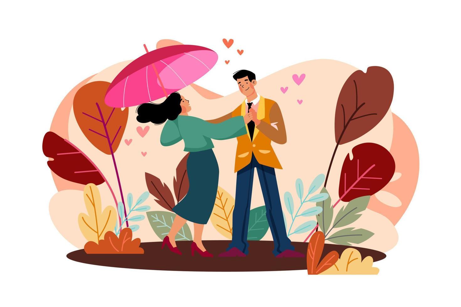 Valentine Day Illustration concept. Flat illustration isolated on white background vector