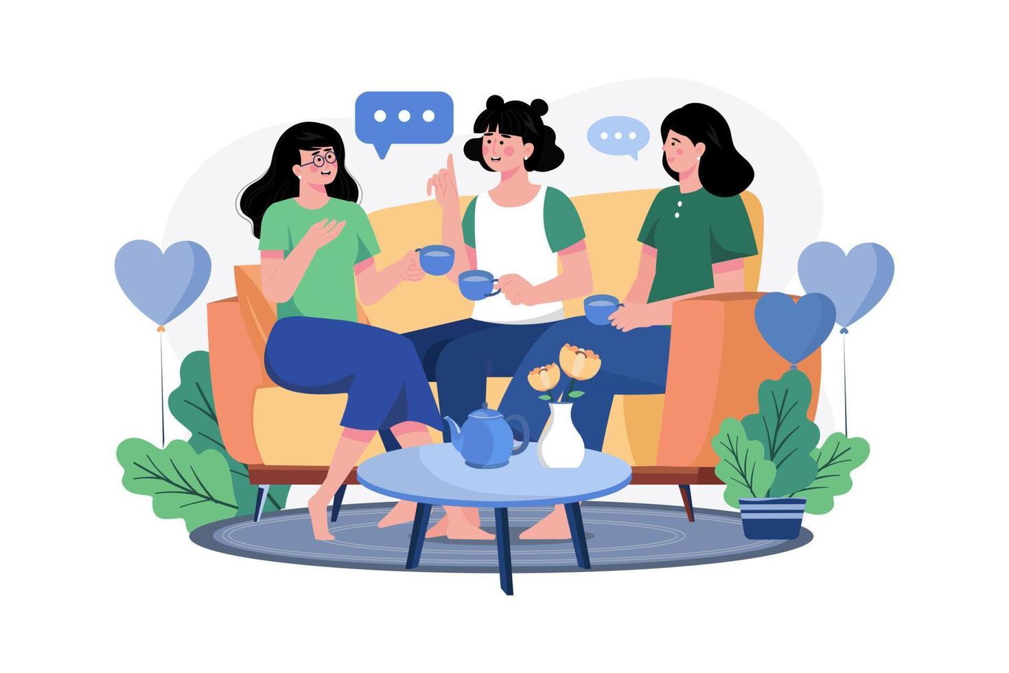 The Women Are Talking Together vector