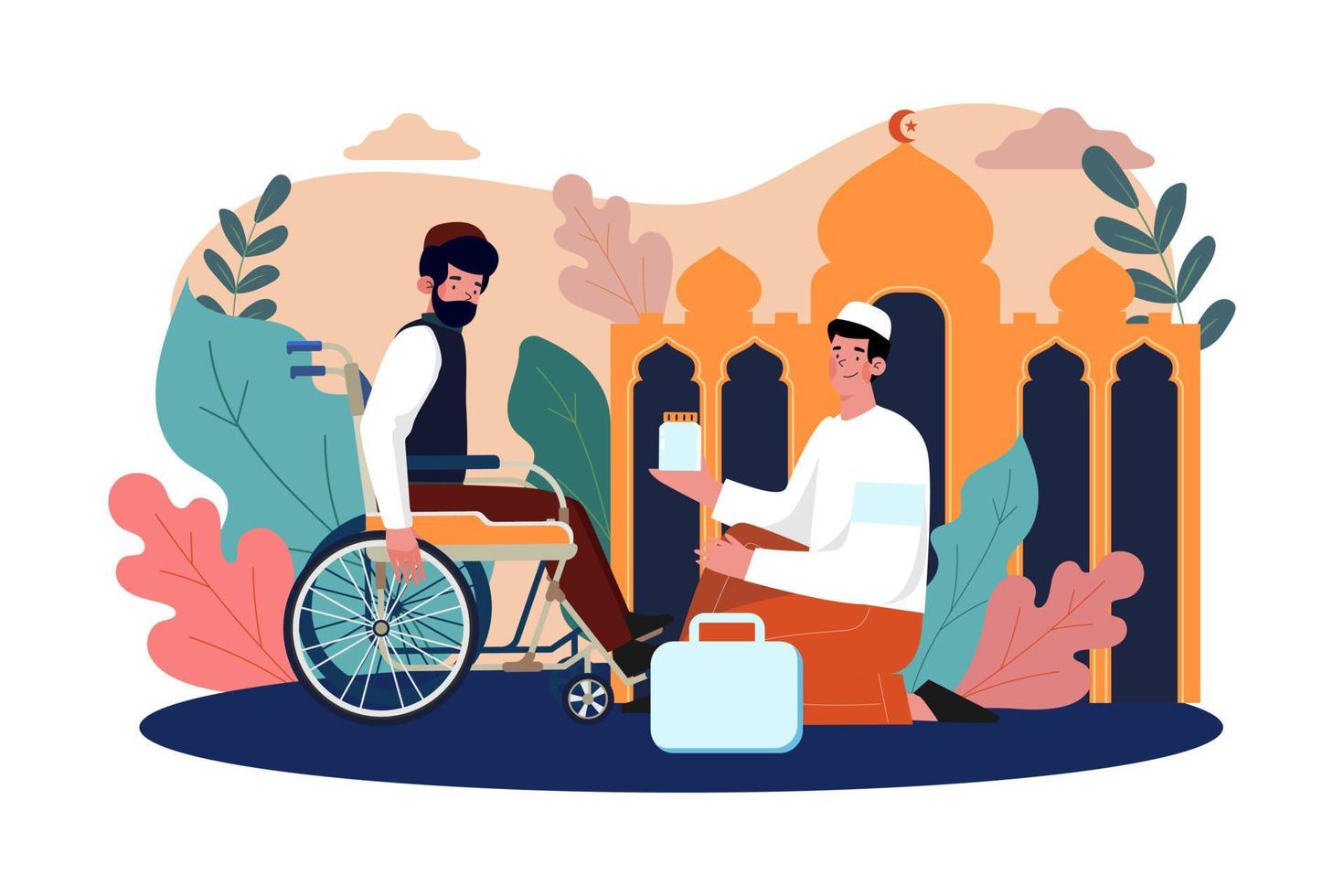 Ramadan Day Illustration concept. A flat illustration isolated on white background vector