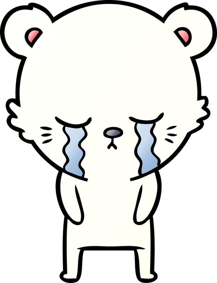 Vector polar bear character in cartoon style