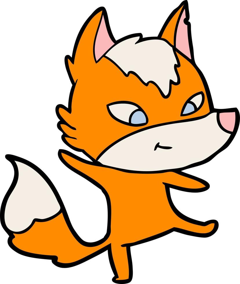 Vector fox character in cartoon style