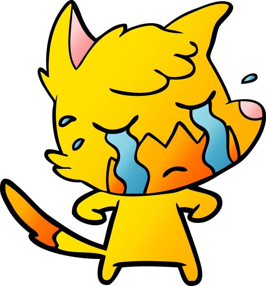 Vector fox character in cartoon style