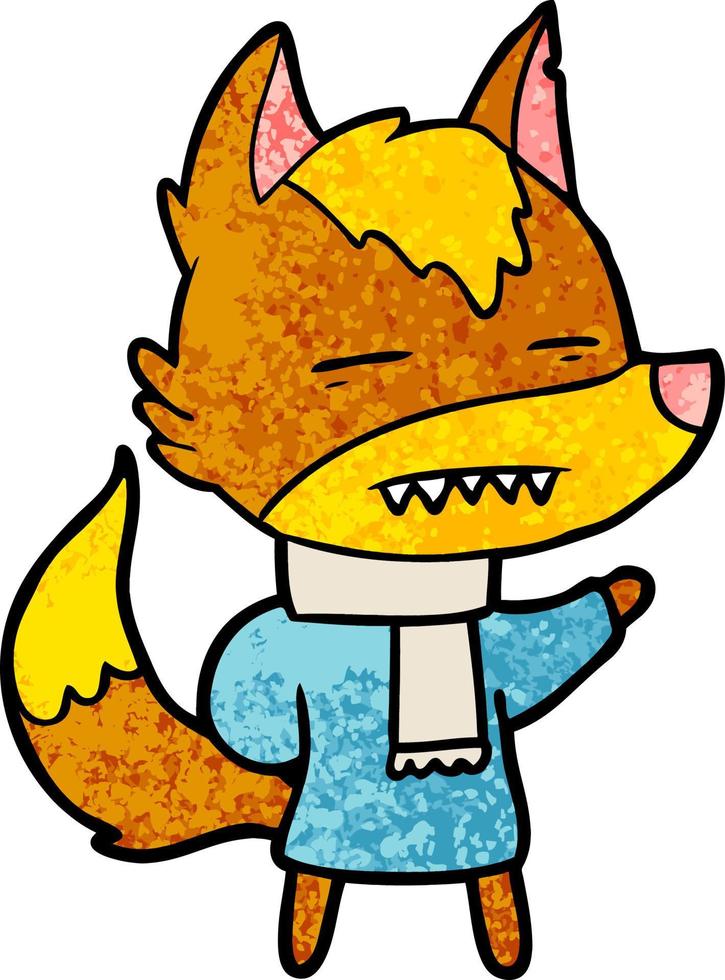 Vector fox character in cartoon style