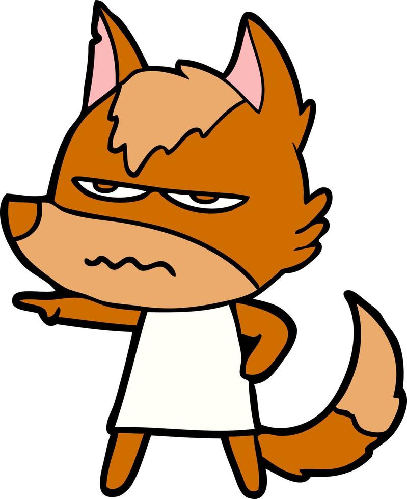 Vector fox character in cartoon style