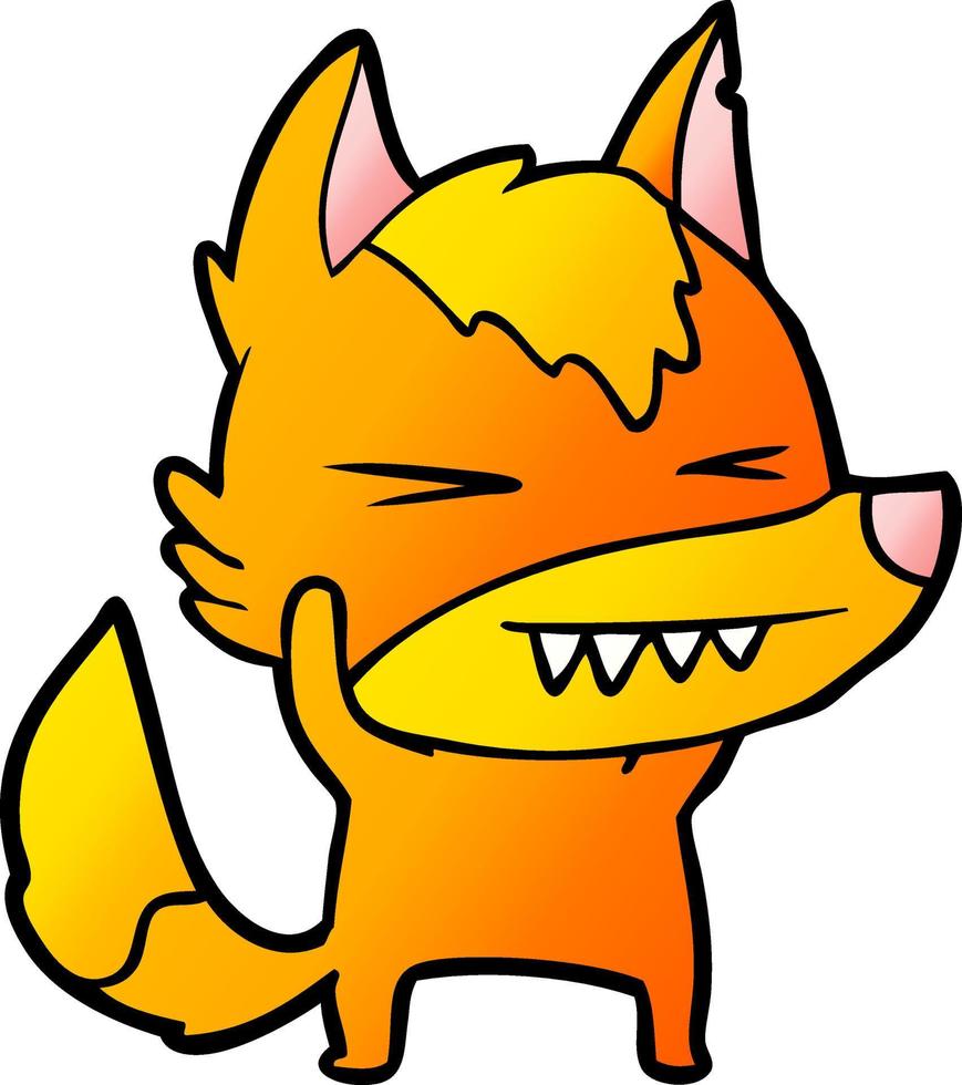 Vector fox character in cartoon style