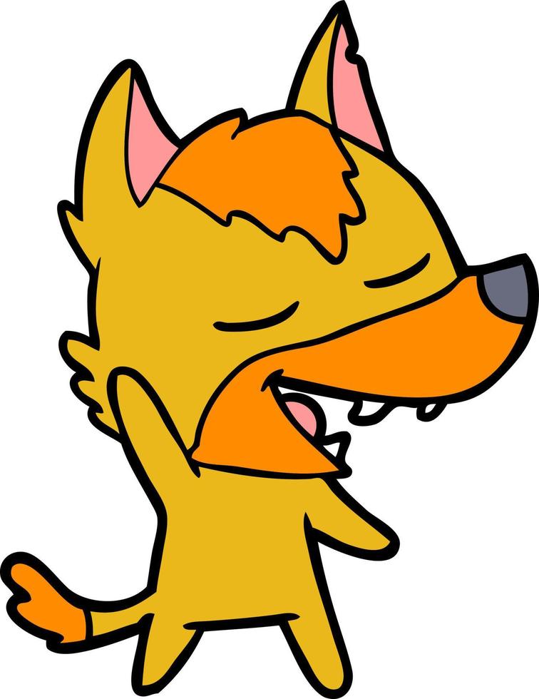Vector fox character in cartoon style