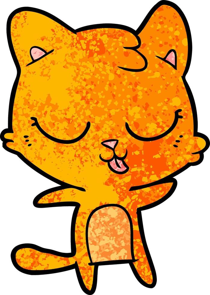 personaje de gato vectorial en estilo de dibujos animados vector