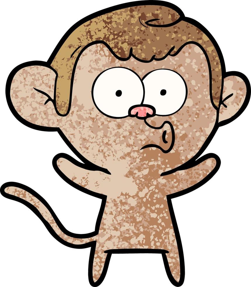 Vector monkey character in cartoon style