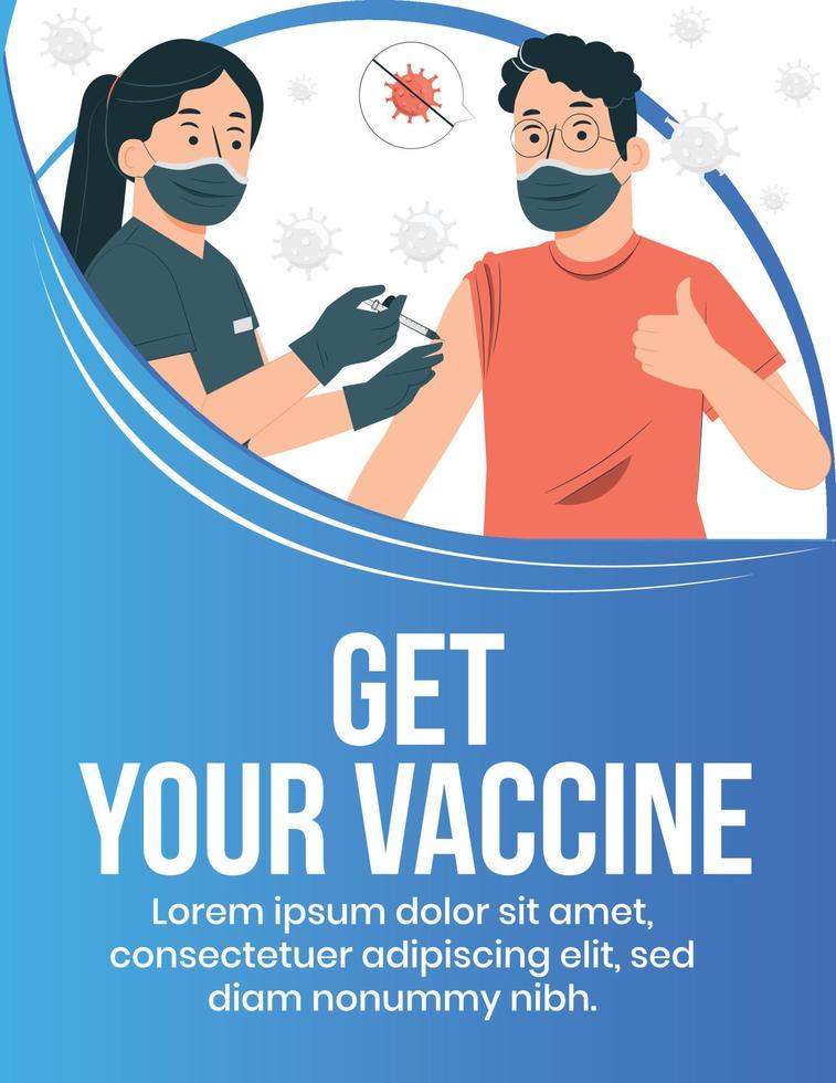 covid vaccine flyer vector