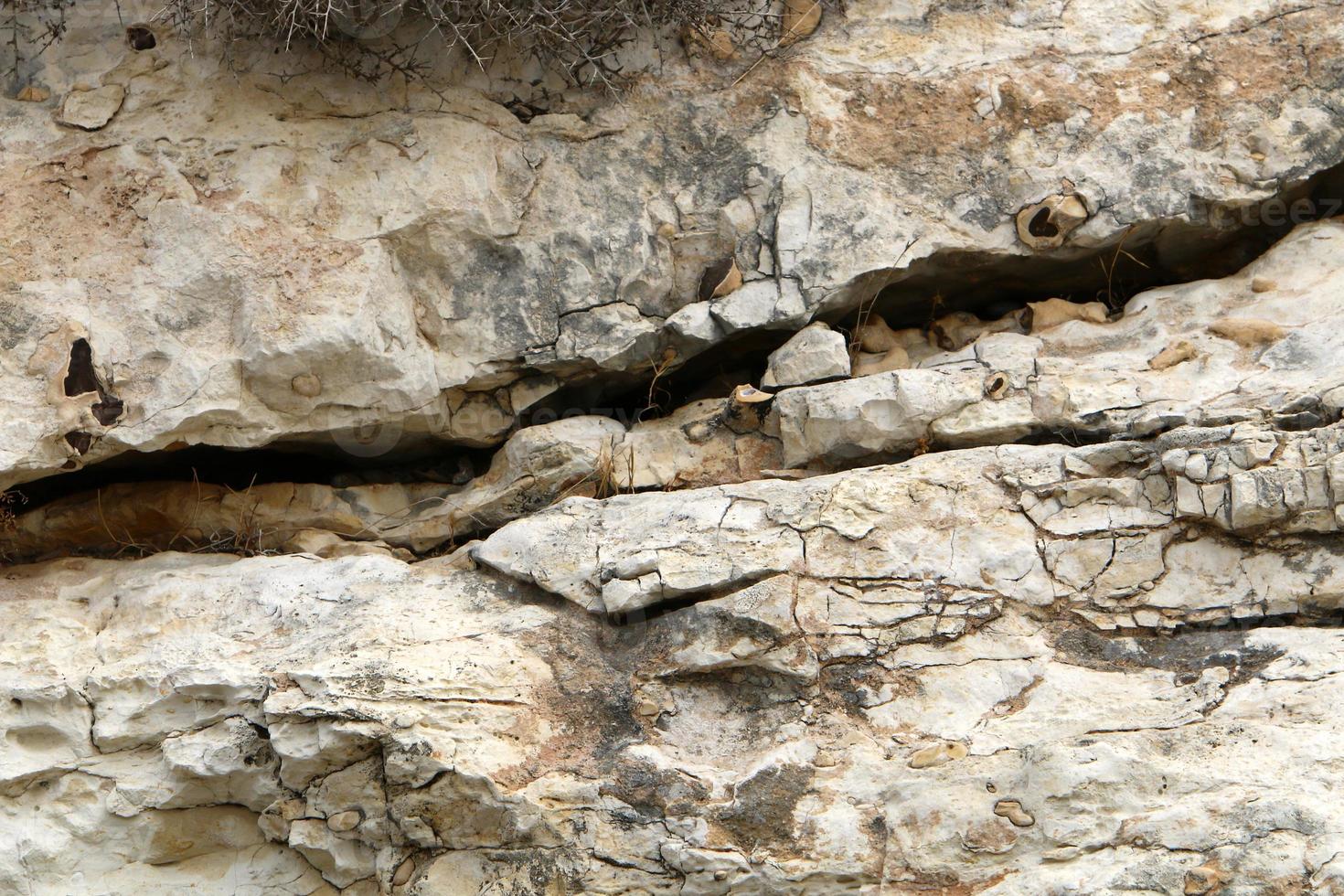 Texture of large stones and mountain rocks. photo