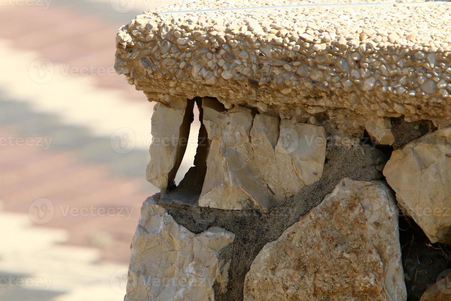 Texture of large stones and mountain rocks. photo