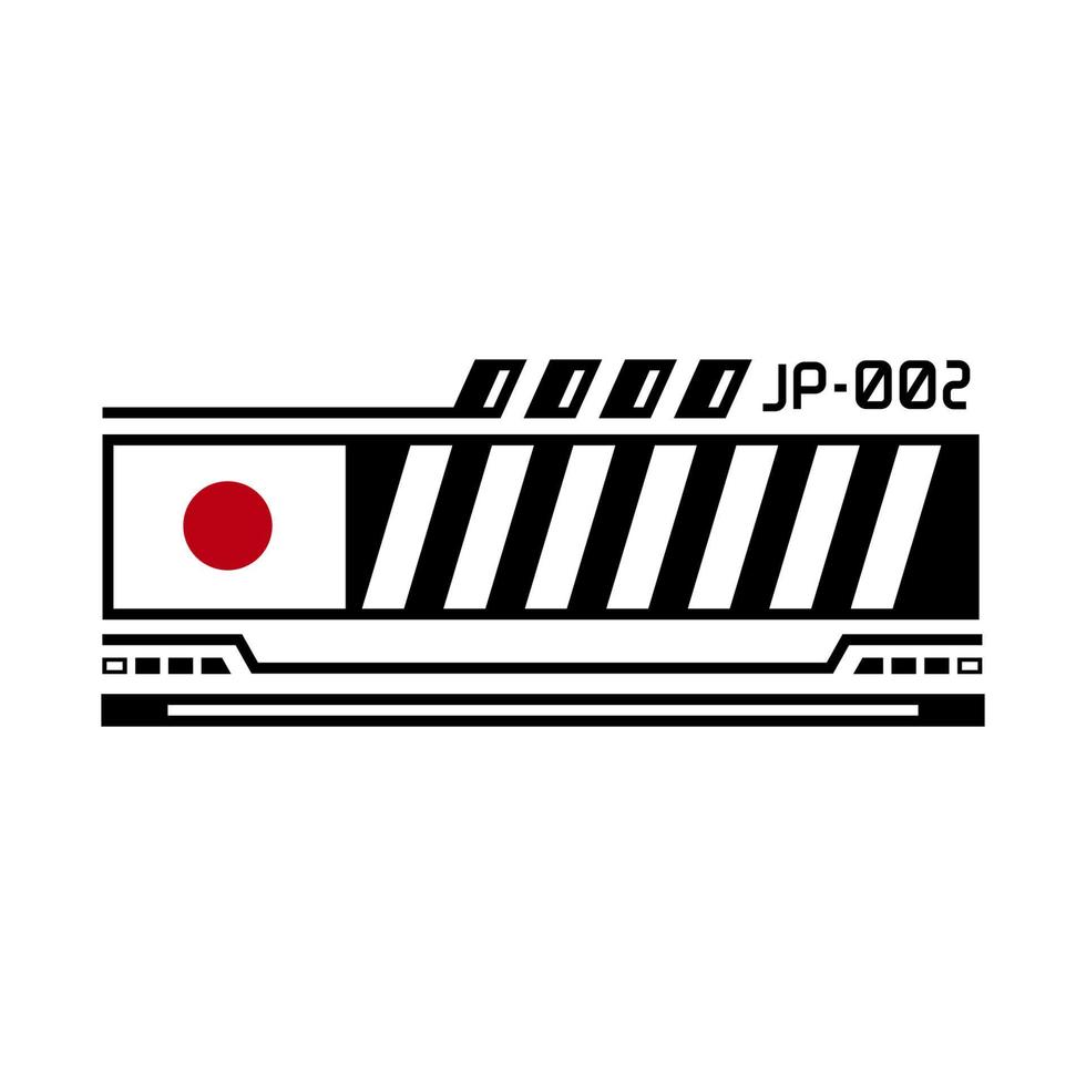 simple shirt design of japan flag vector