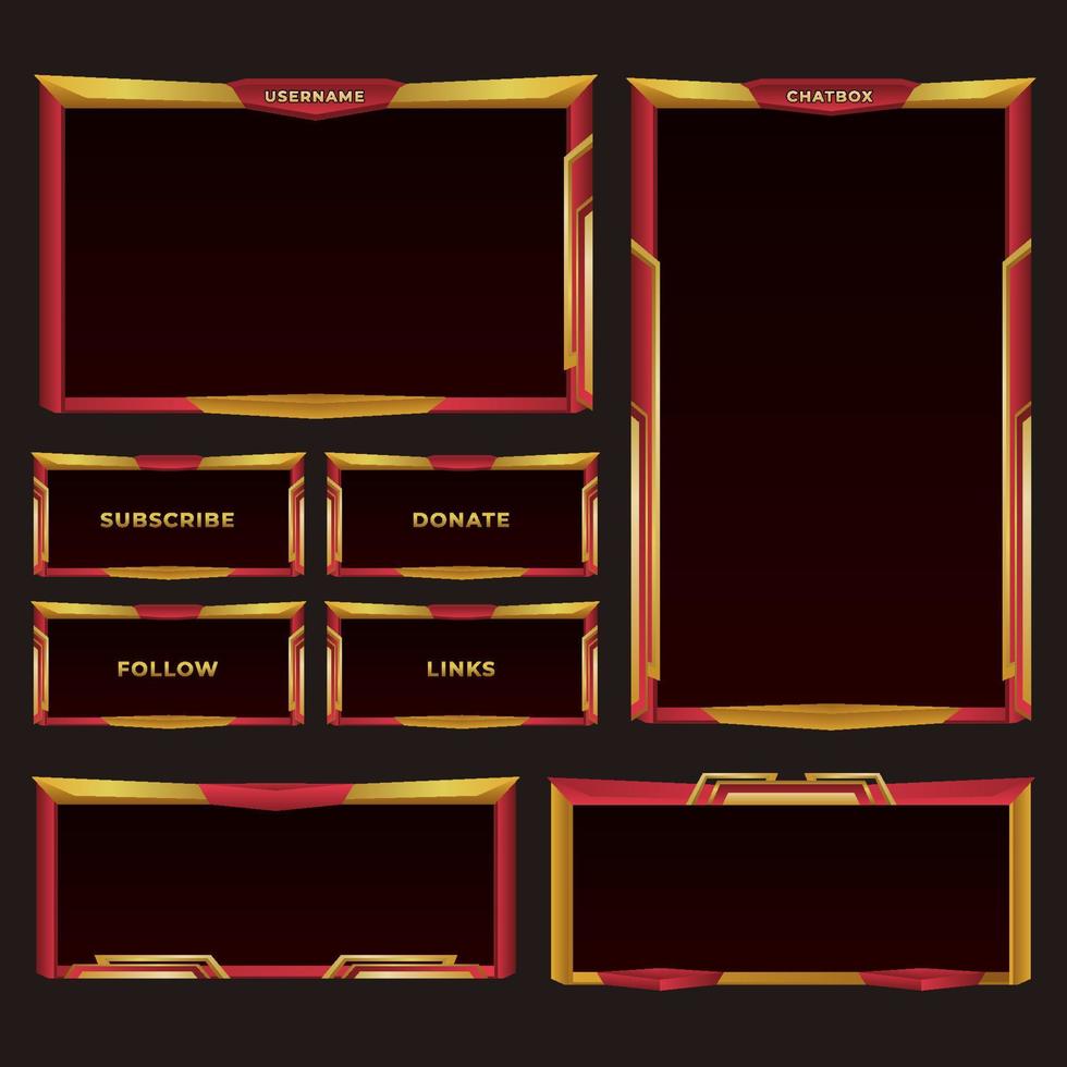 overlay streaming frame with gradient color design vector
