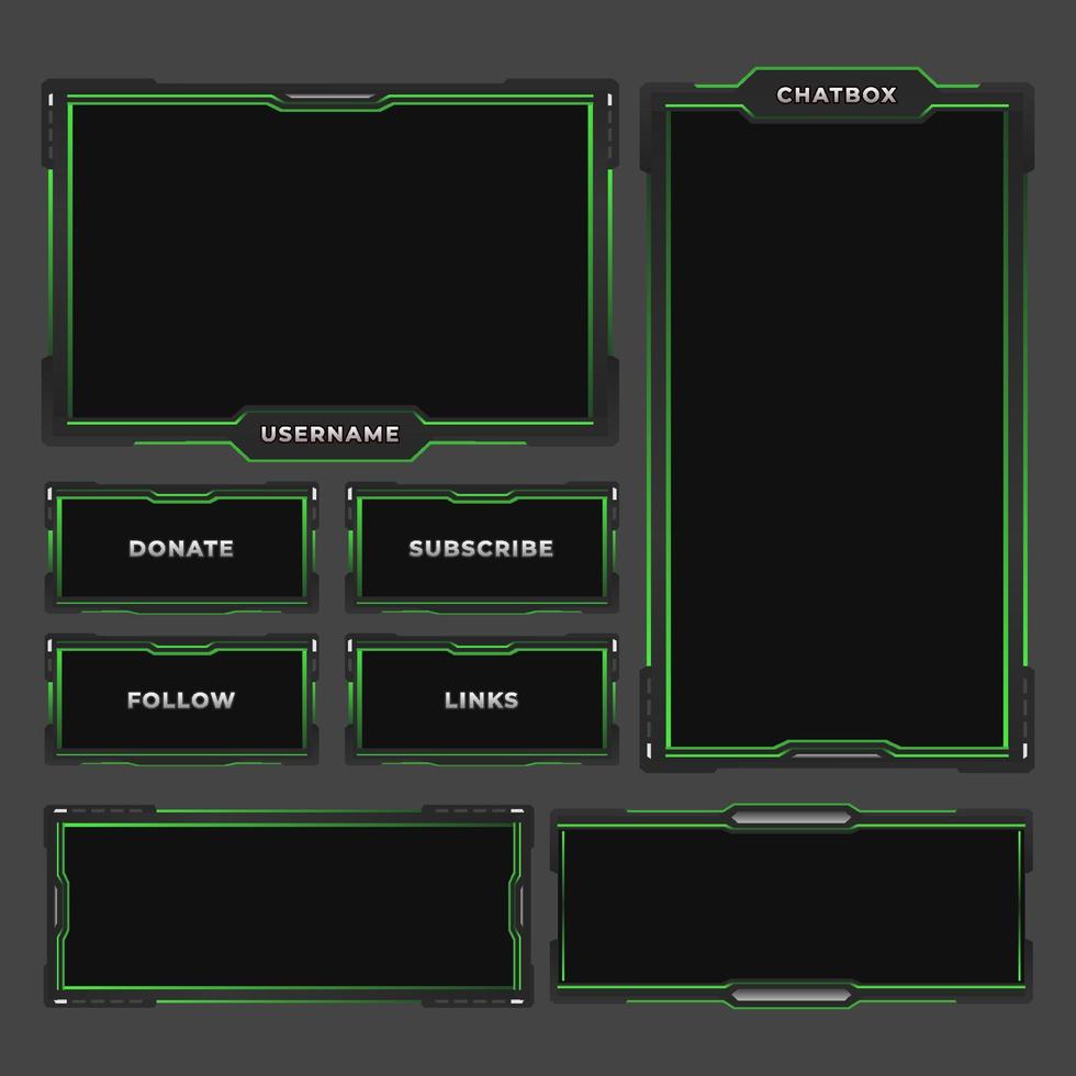 overlay streaming frame with gradient color design vector