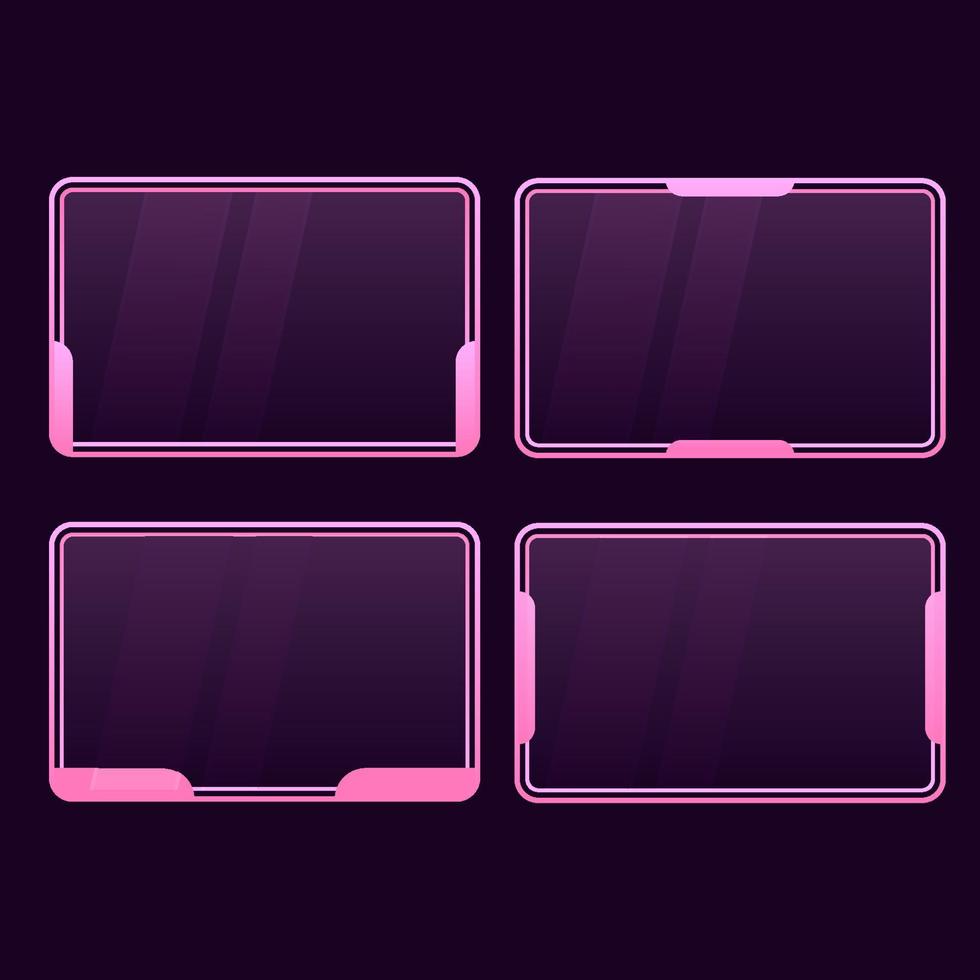 overlay streaming  frame with gradient color design vector