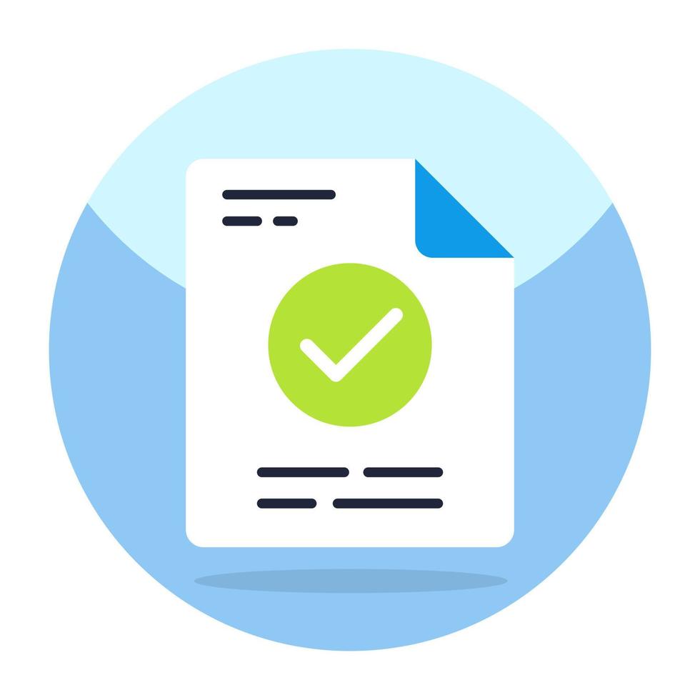 Premium download icon of verified file vector