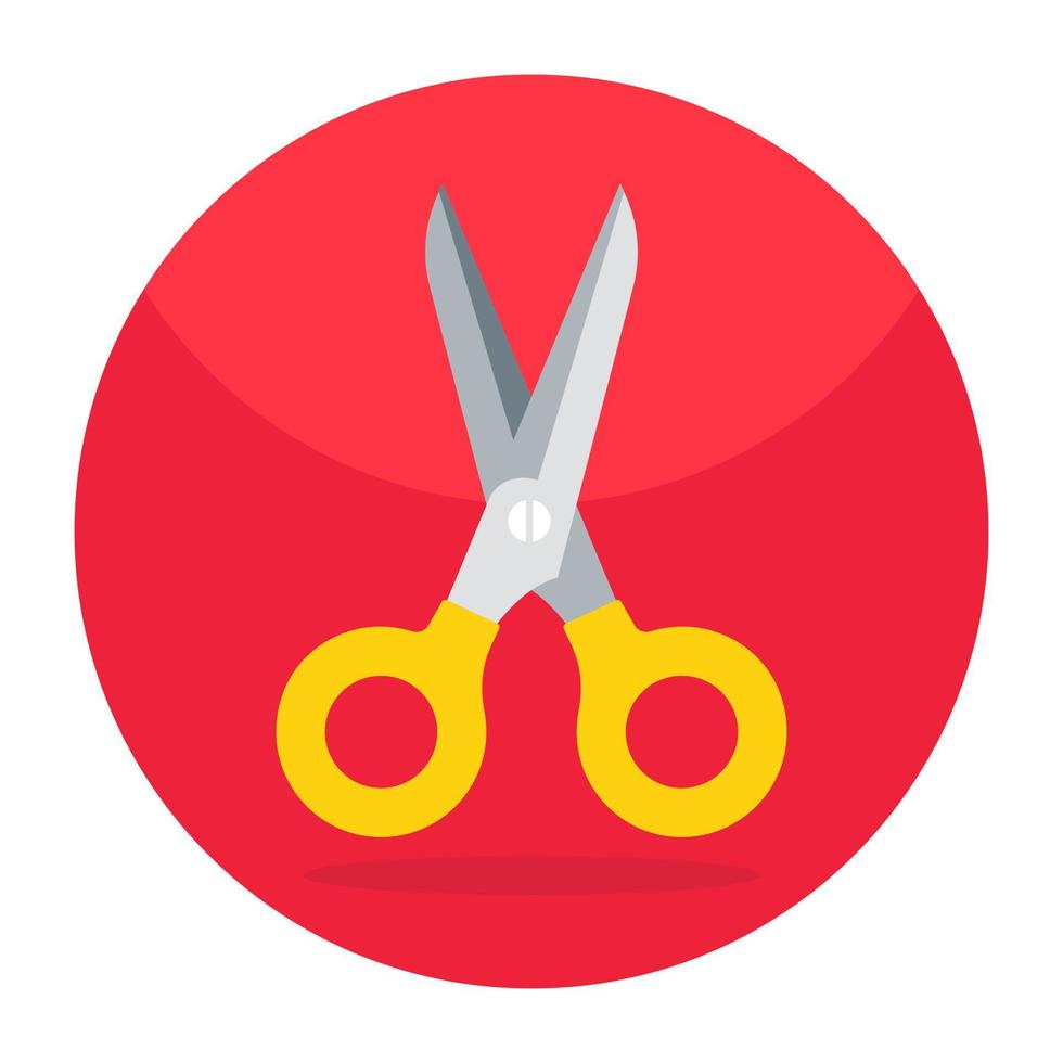 Scissors icon, flat design vector