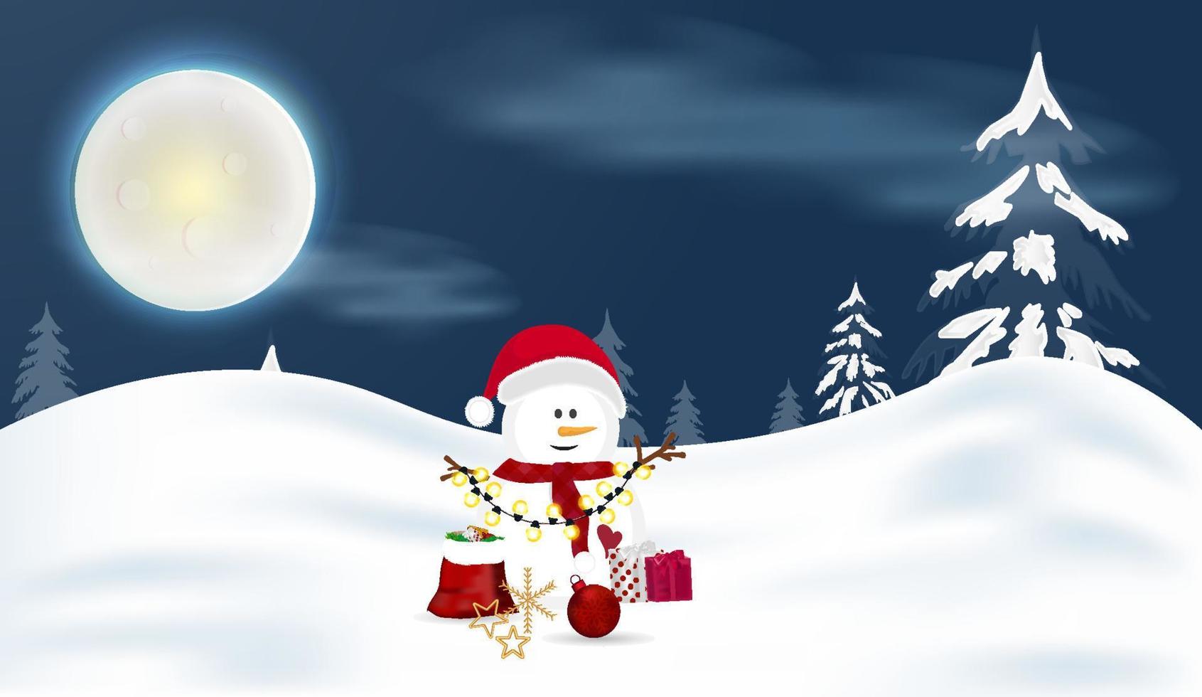Merry Christmas And New Year Background vector