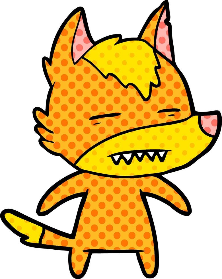 Vector fox character in cartoon style