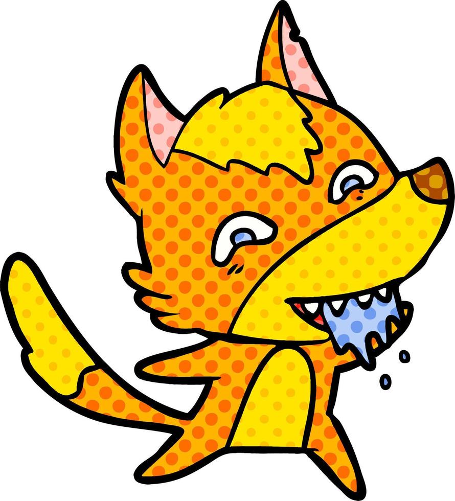 Vector fox character in cartoon style