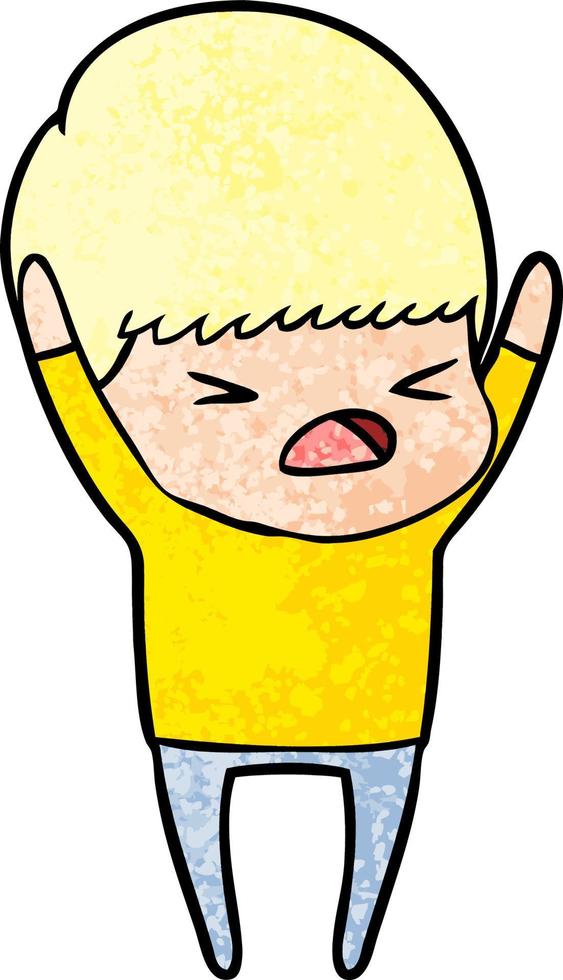 Vector boy character in cartoon style
