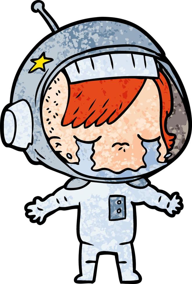 personaje de astronauta vectorial en estilo de dibujos animados vector