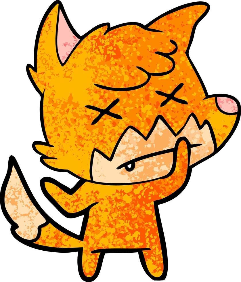 Vector fox character in cartoon style