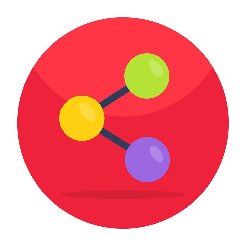 Editable design icon of share button vector