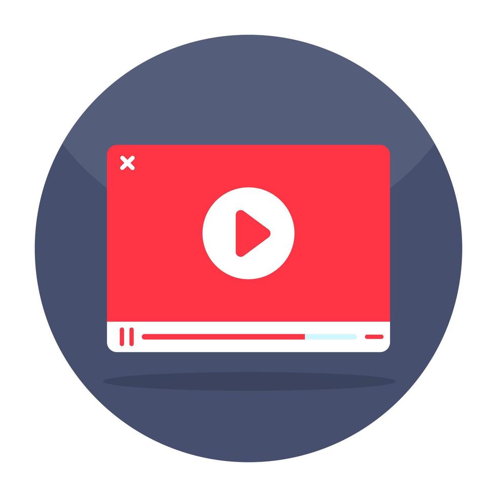 An icon design of online video vector