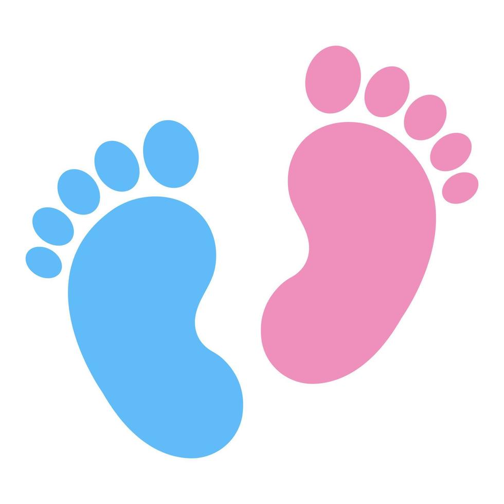 huellas de niño y niña recién nacidos 13430428 Vector en Vecteezy