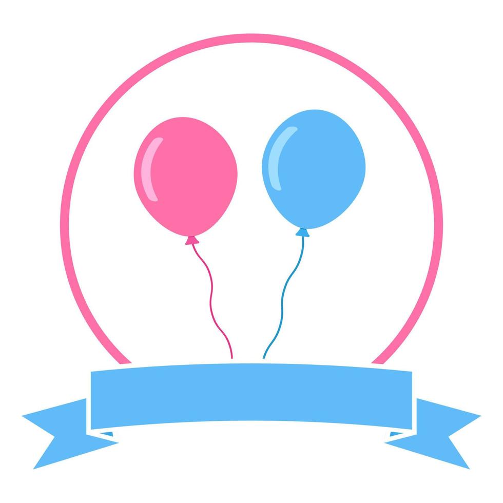 Balloons with a banner vector