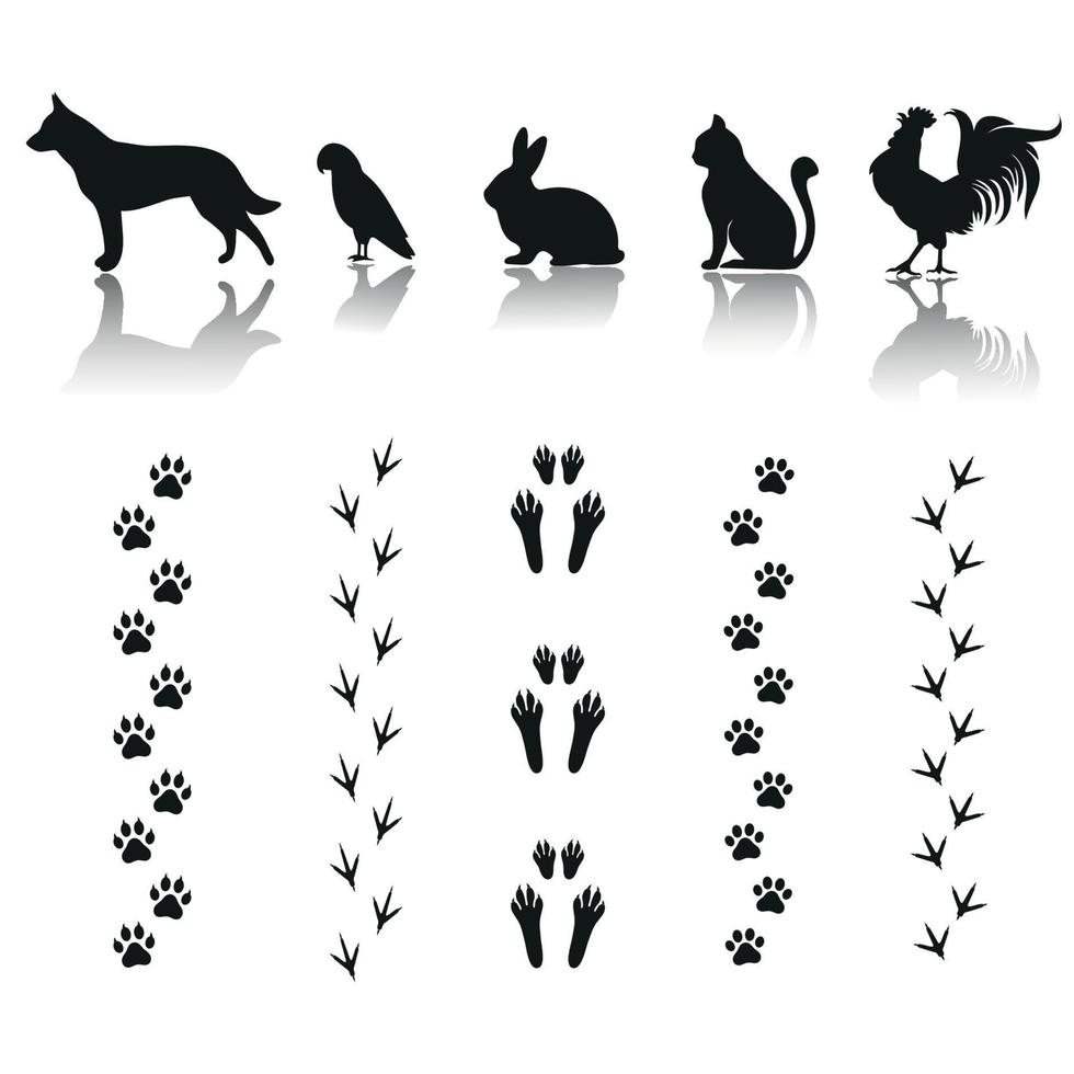 conjunto de ilustración de mascotas vector