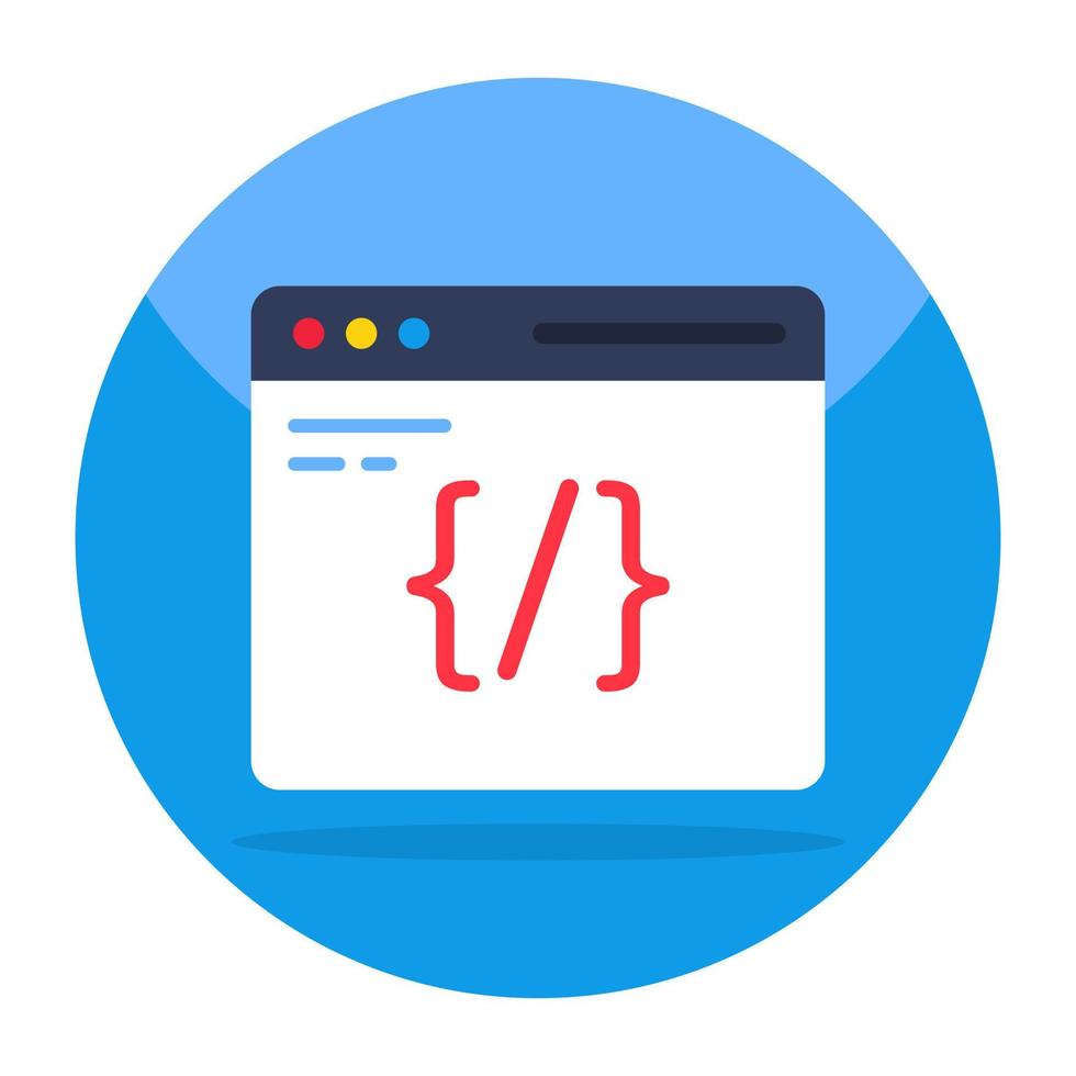 icono de diseño moderno de codificación web vector