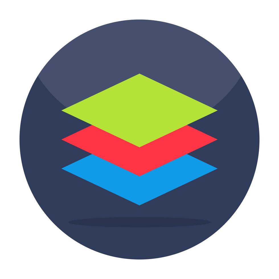 Editable design icon of layers vector