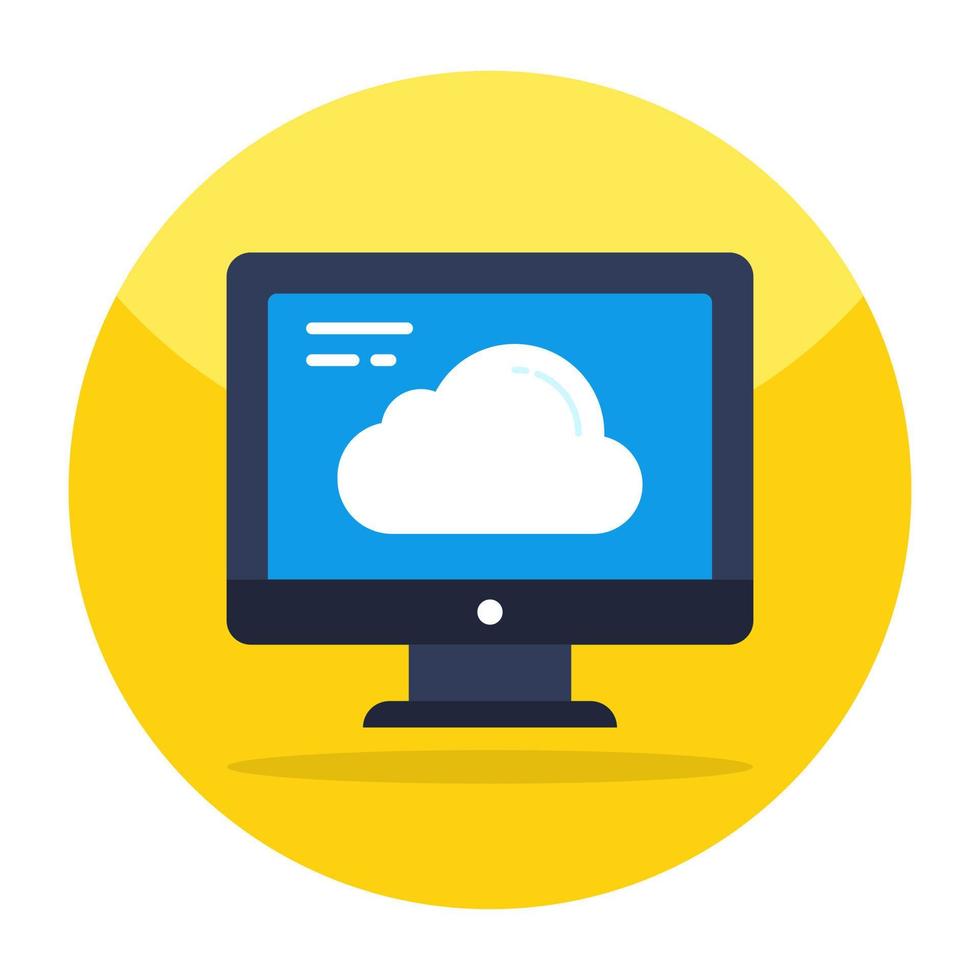 Creative design icon of cloud computer vector