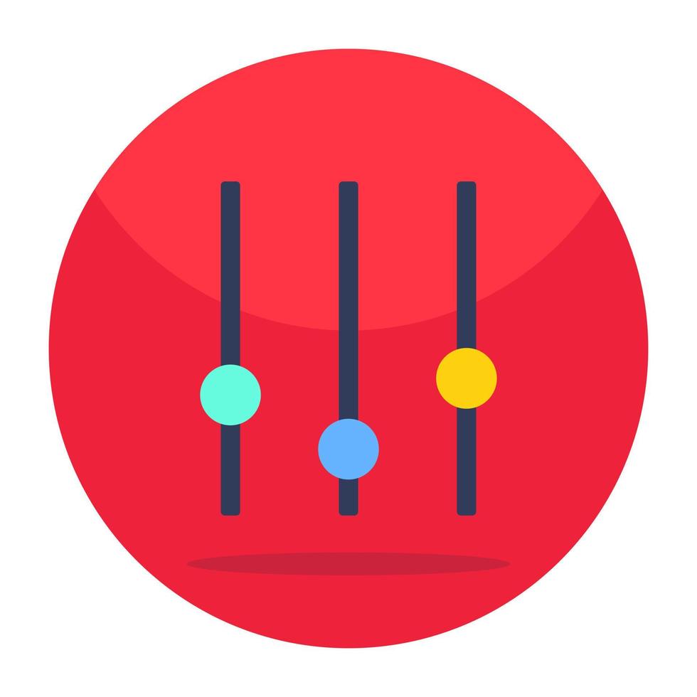 Editable design icon of volume equalizer vector