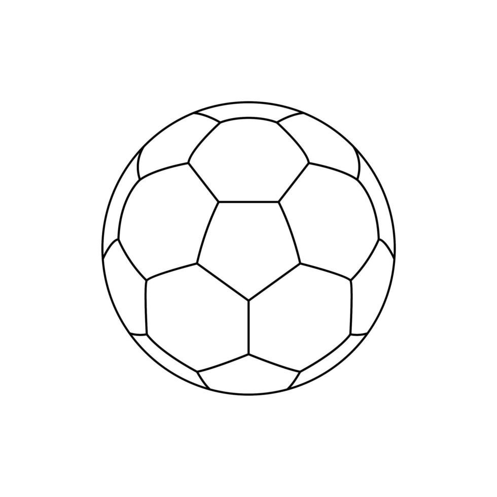 símbolo de icono de pelota de pie o pelota de fútbol para ilustración de arte, logotipo, sitio web, aplicaciones, pictograma, noticias, infografía o elemento de diseño gráfico. ilustración vectorial vector