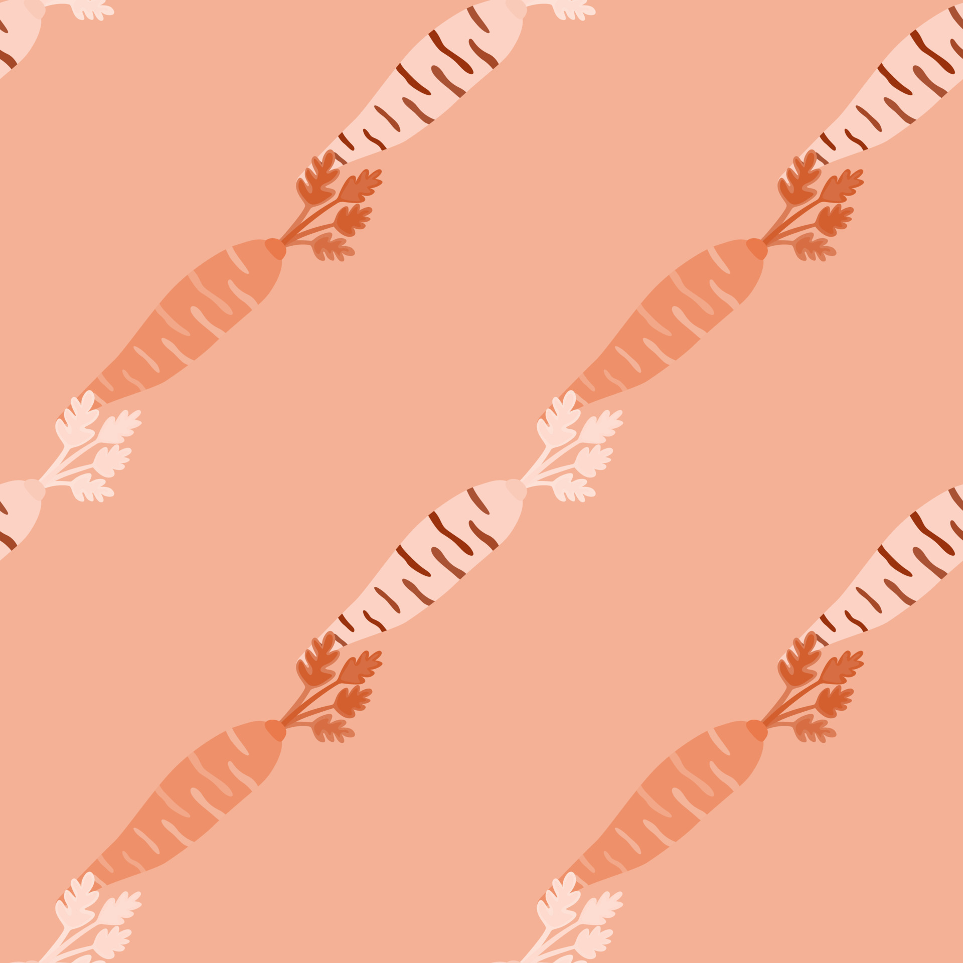 Hand drawn carrot seamless pattern. Doodle carrots wallpaper. 13430730
