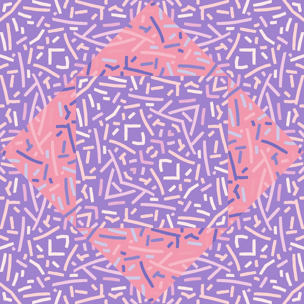 Creative tribal mosaic seamless pattern. Abstract geometric ethnic tile. Hand drawn lines vintage ornament. vector