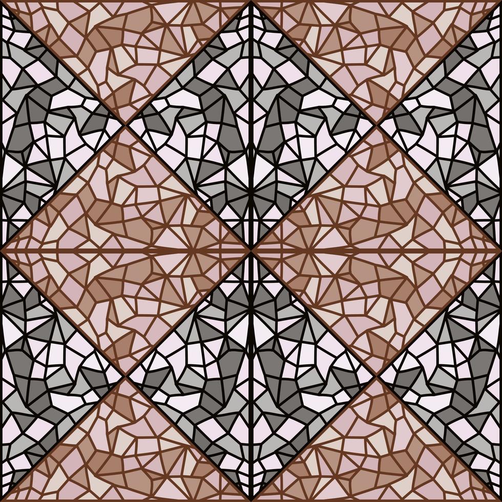 Decorative kaleidoscope seamless pattern. Creative optical illusions mosaic ornament. vector