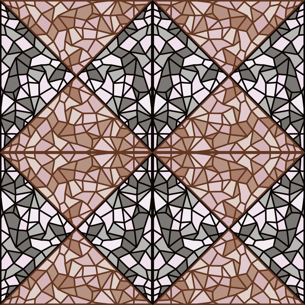 Decorative kaleidoscope seamless pattern. Creative optical illusions mosaic ornament. vector