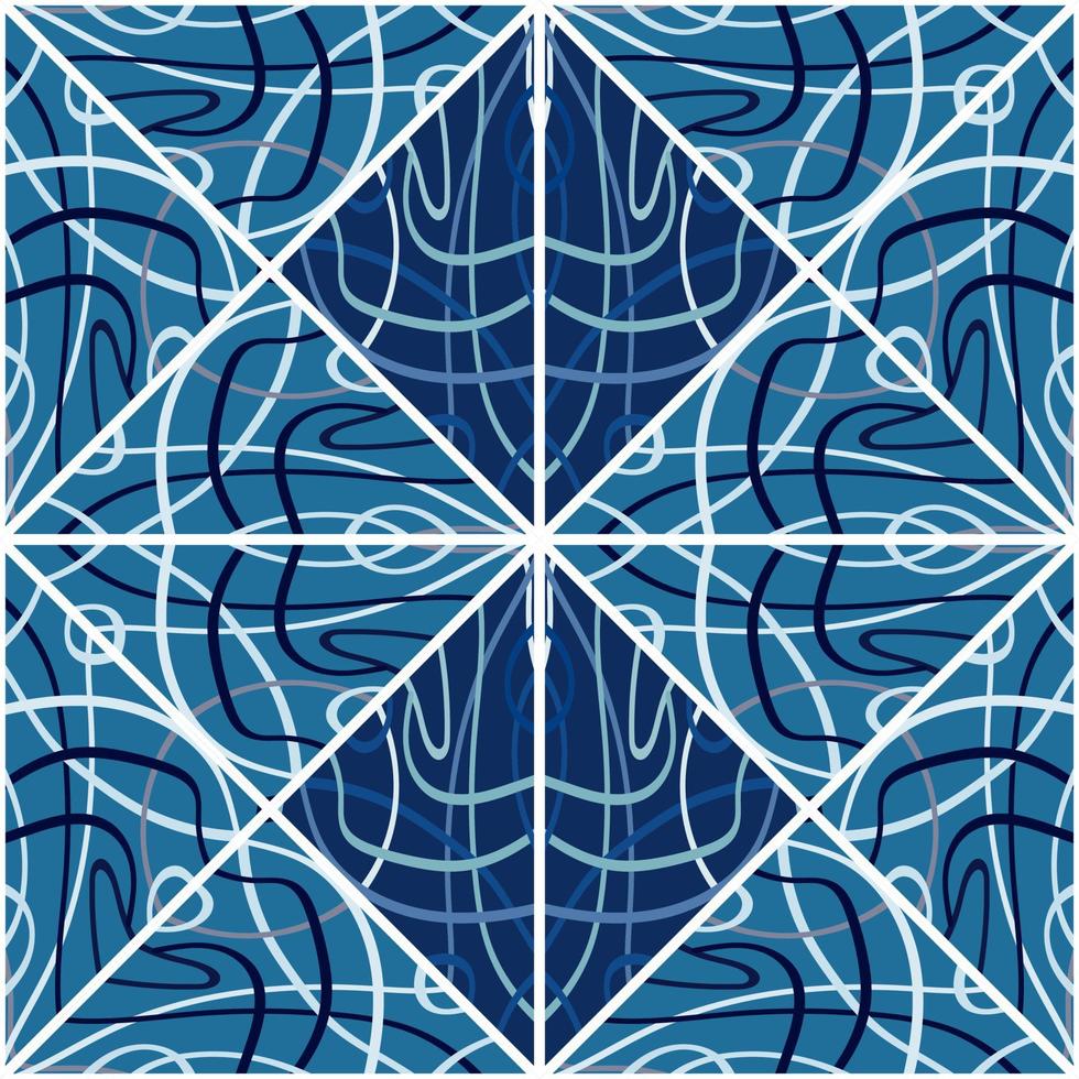 Arabic style mosaic seamless pattern. Decorative abstract lines ornament. vector
