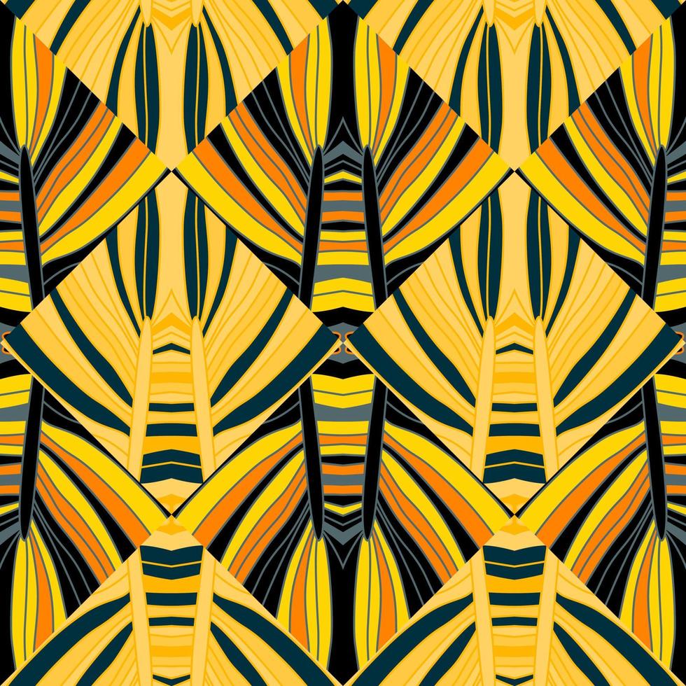 Abstract lines geometric ornament seamless pattern. Wave mosaic geometric endless wallpaper. vector