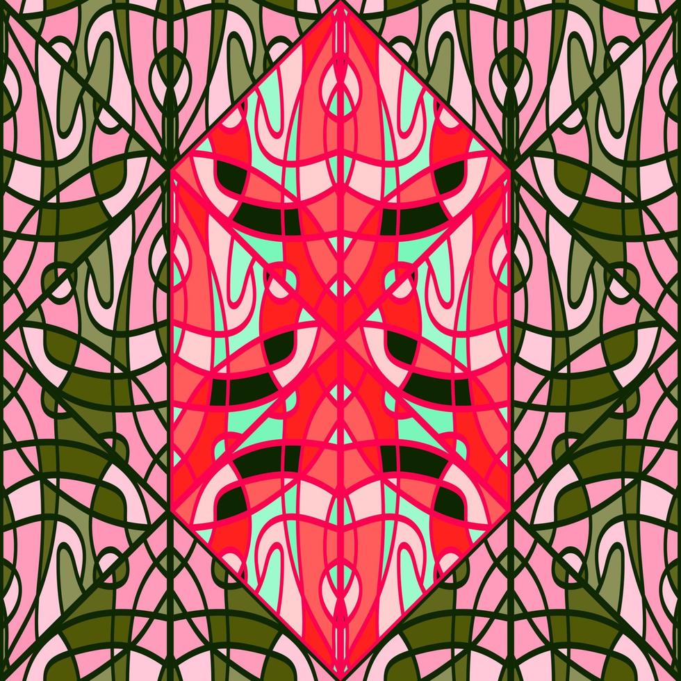 elegant mosaic of lines seamless pattern. Decorative abstract vintage ornament. vector