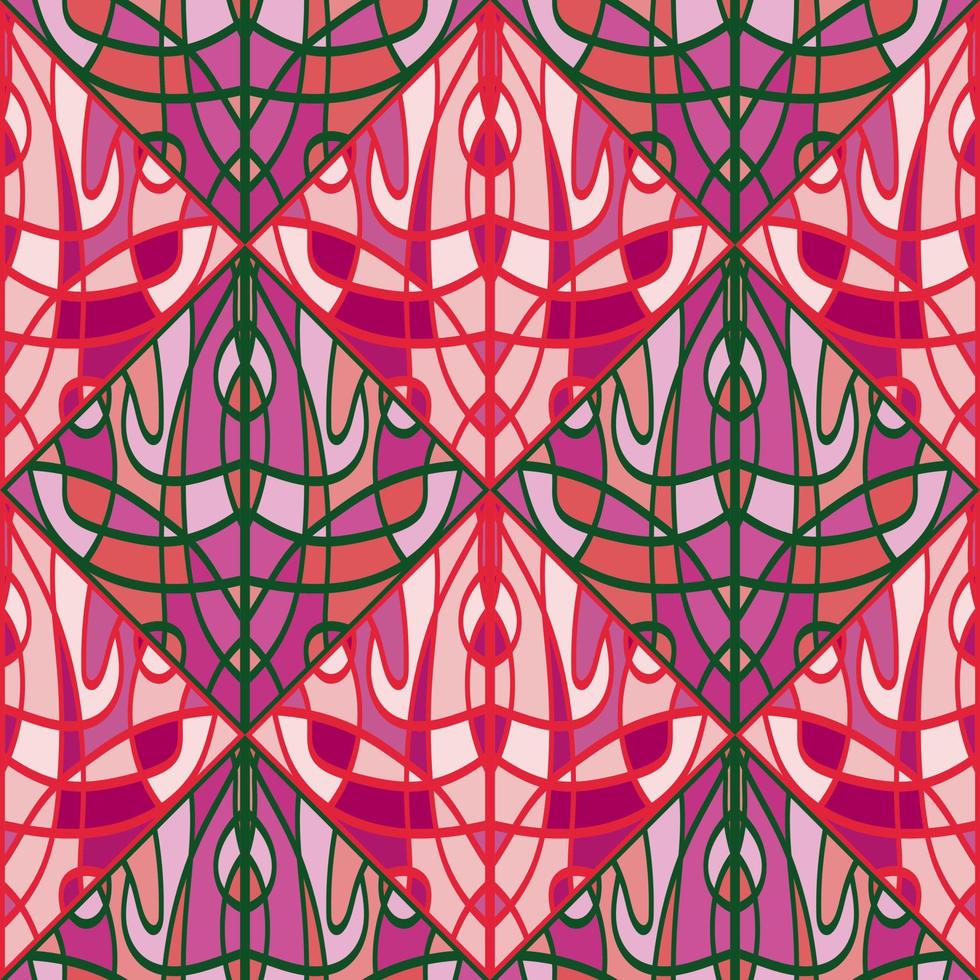 elegant mosaic of lines seamless pattern. Decorative abstract vintage ornament. vector