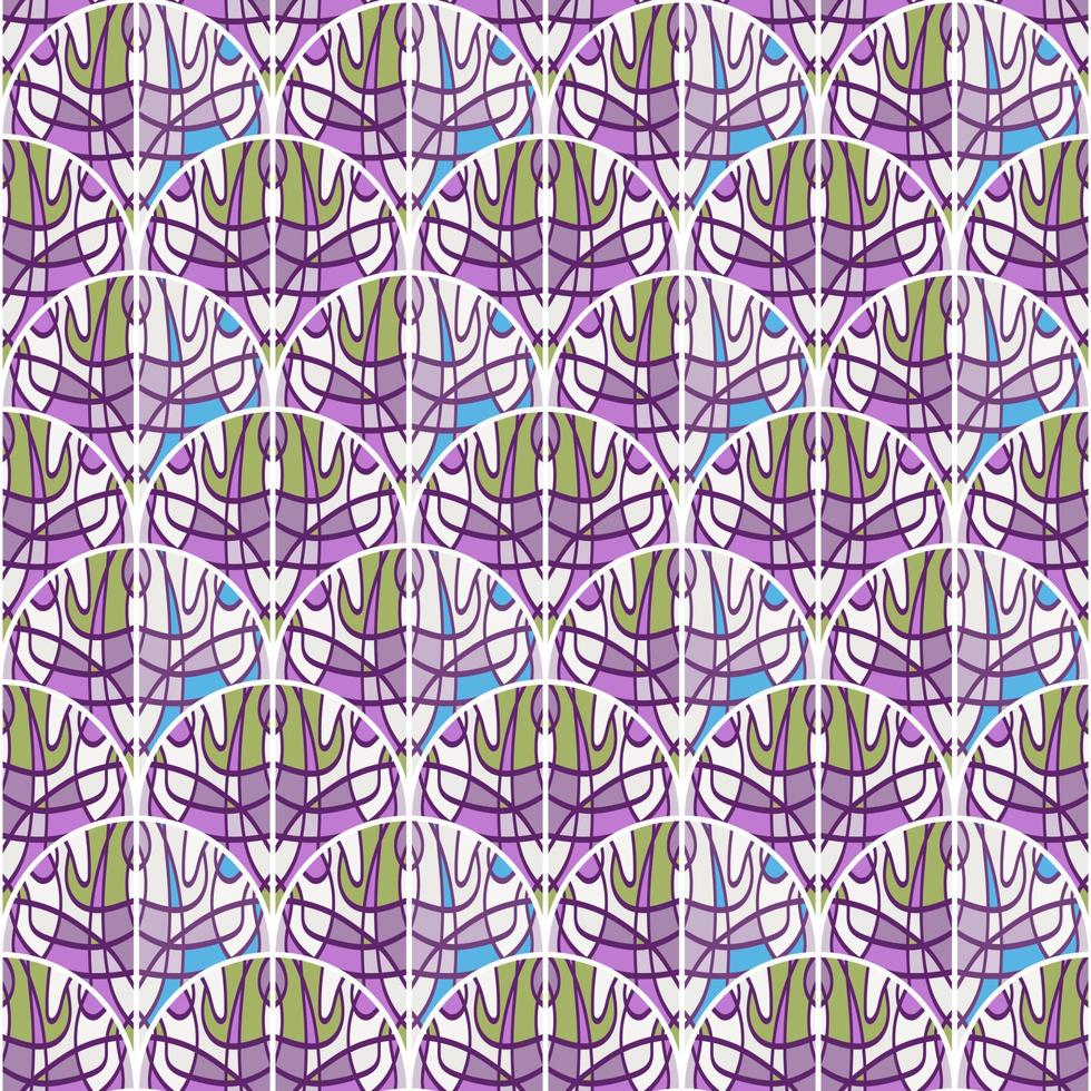 Seamless pattern in the form of a mosaic in retro style. Decorative abstract vintage ornament. vector