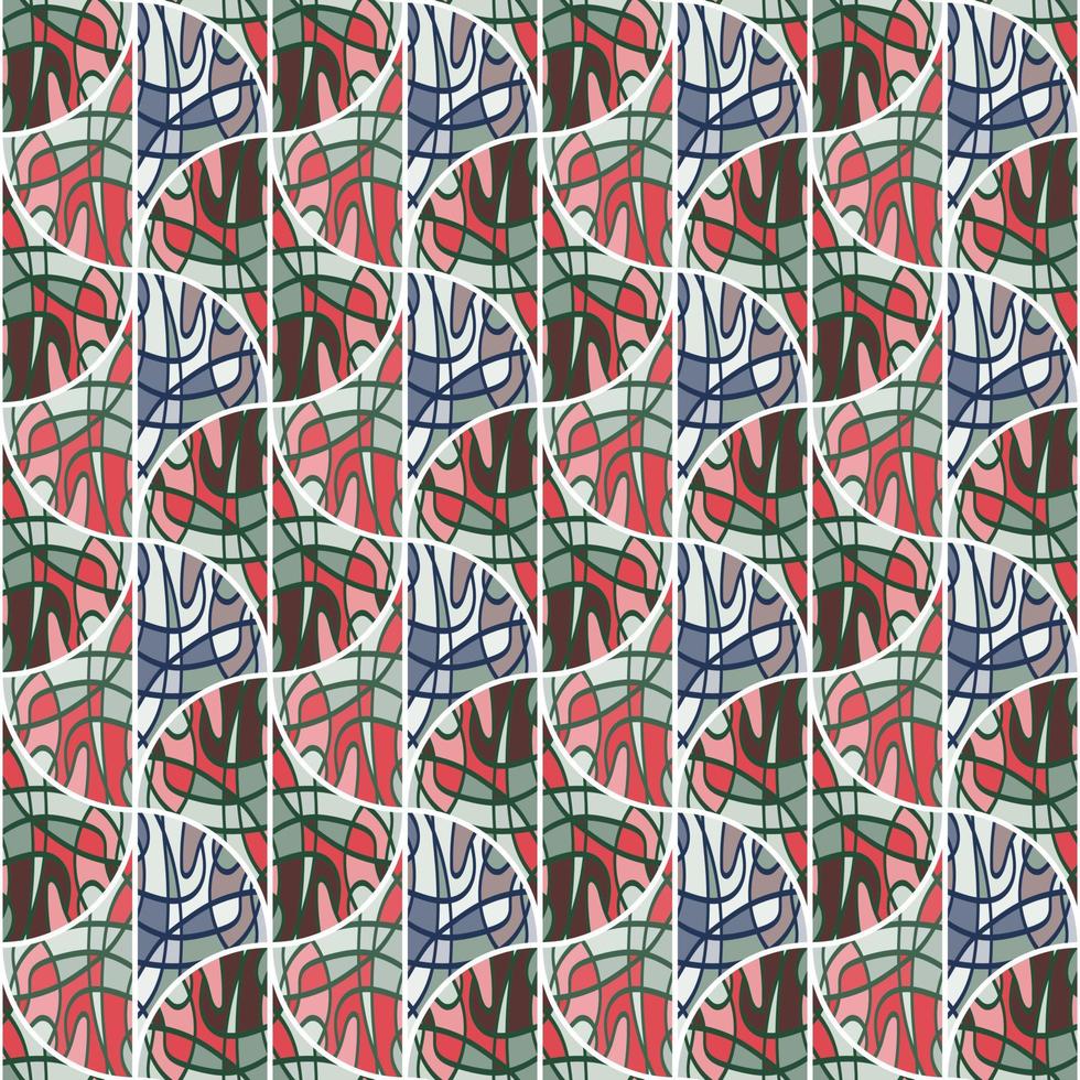 Seamless pattern in the form of a mosaic in retro style. Decorative abstract vintage ornament. vector