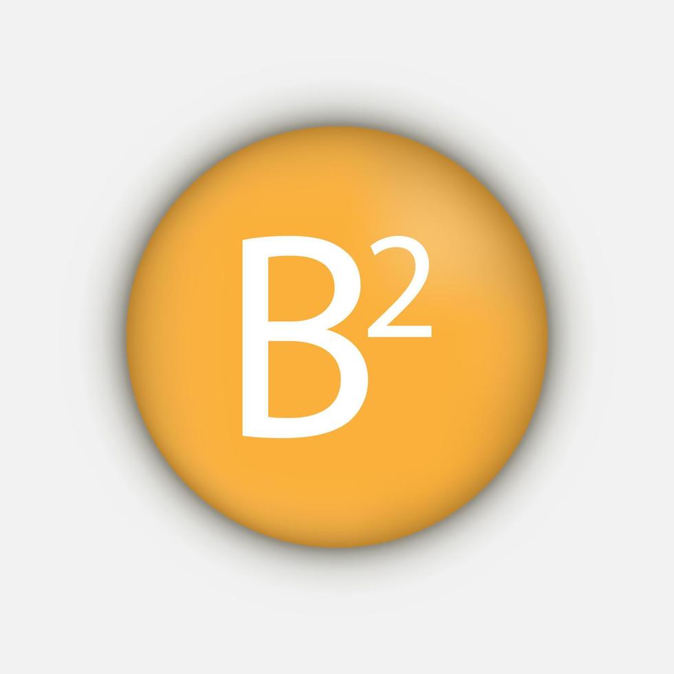 símbolo de vitamina b2. ilustración vectorial vector